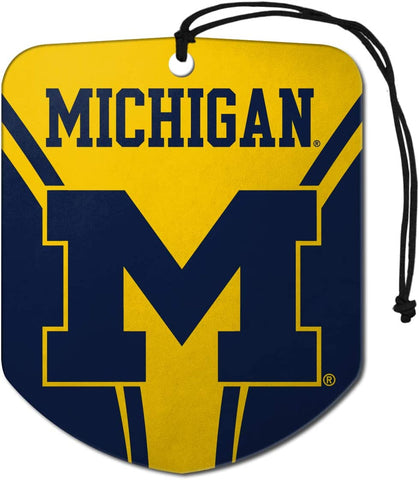 Michigan Wolverines Air Freshener Fresh Scent 2 Pack Car Truck NEW 3x3 Inches