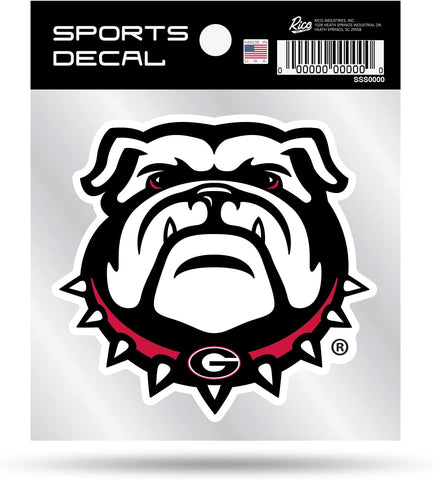 Georgia Bulldogs Mascot Logo 3x3 Inches Die-Cut Decal Window, Car or Laptop!