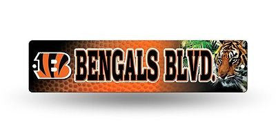 Cincinnati Bengals Street Sign NEW!!! 4"X16" "Bengals Blvd." Man Cave NFL