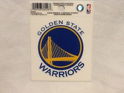 Golden State Warriors 3.75'' x 3.5'' Small Window Cling