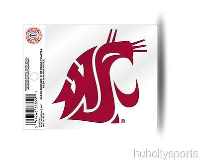 Washington State Cougars Logo Static Cling Sticker NEW!! Window or Car! NCAA