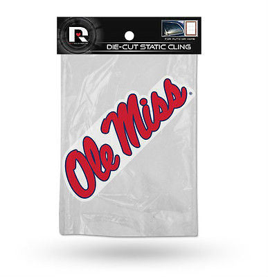 Ole Miss Rebels Die Cut Static Cling Decal 2 X 6 NEW!! Car Window Mississippi