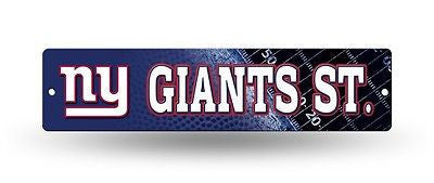 New York Giants Street Sign NEW! 4"X16" "Giants St." Man Cave NFL NEW!
