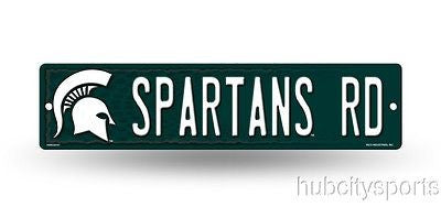 Michigan State Spartans Street Sign NEW! 4"X16" "Spartans Rd" Man Cave NCAA