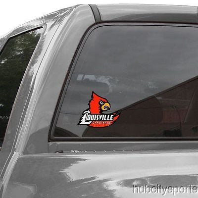 Louisville Cardinals 5" x 5" Die-Cut Decal Window, Car or Laptop! NEW! Pitino