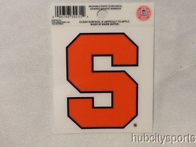 Syracuse Orange Static Cling Sticker NEW!! Window or Car! NCAA