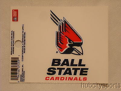 Ball State Cardinals Static Cling Sticker NEW!! Window or Car! NCAA
