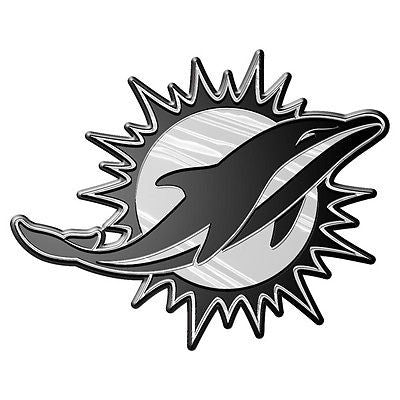 Miami Dolphins NEW Logo 3D Chrome Auto Decal Sticker NEW! Truck or Car