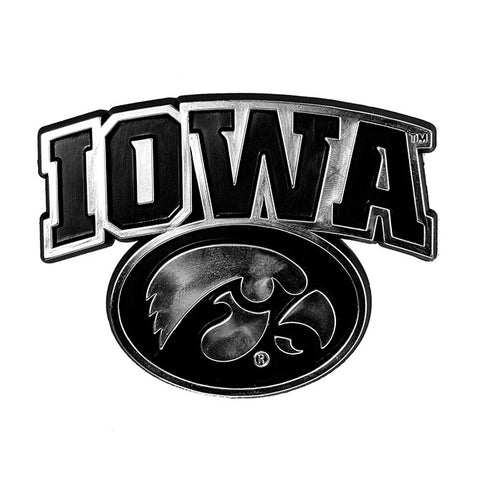 Iowa Hawkeyes Logo 3D Chrome Auto Decal Sticker NEW! Truck or Car