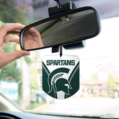 Michigan State Spartans Air Freshener Fresh Scent 2 Pack Car Truck NEW 3x3 Inches
