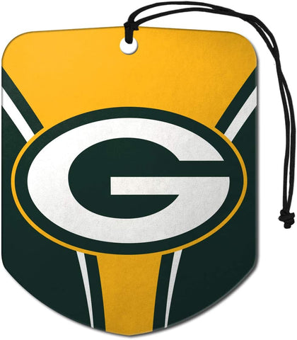 Green Bay Packers Air Freshener Fresh Scent 2 Pack Car Truck NEW 3x3 Inches