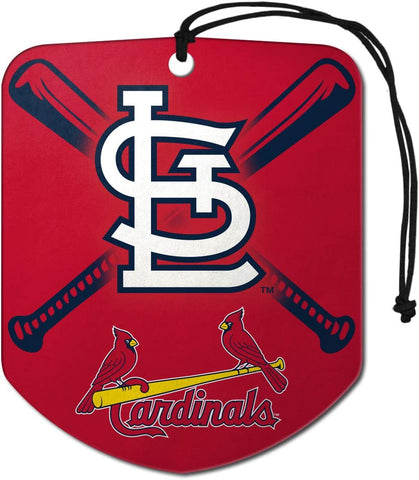 St. Louis Cardinals Air Freshener Fresh Scent 2 Pack Car Truck NEW 3x3 Inches