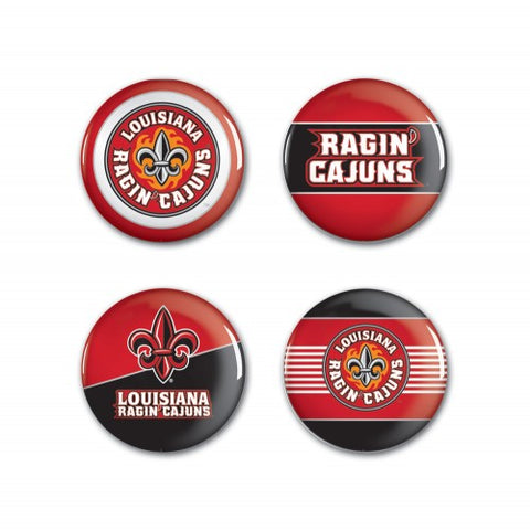 Louisiana Ragin Cajuns Team Button Set NEW Free Shipping 1.25 Inches Wincraft