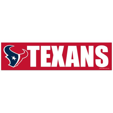 Houston Texans Bumper Sticker NEW!! 3x11 Inches Free Shipping! Wincraft