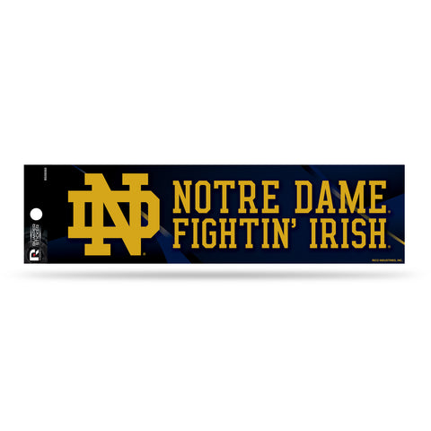 Notre Dame Fighting Irish Bumper Sticker NEW!! 3 x 11 Inches Free Shipping! Rico