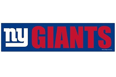 New York Giants Bumper Sticker NEW!! 3 x 11 Inches Free Shipping! Wincraft