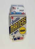 Seattle Mariners Retro Logo Can Koozie Holder Free Shipping! NEW! Collapsible