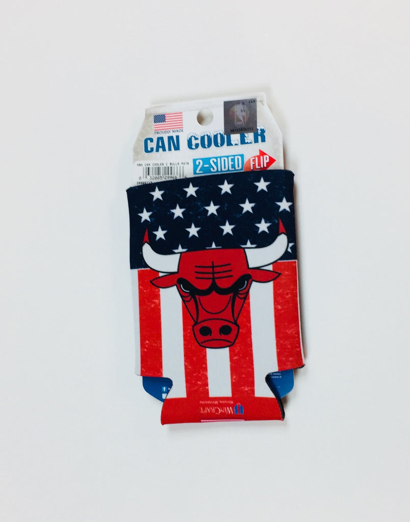 Chicago Bulls Patriotic Can Koozie Holder Free Shipping! NEW! Collapsi –  Hub City Sports