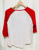 Louisiana Ragin Cajuns Womens Baseball Shirt Sizes S-XL Stripes Roadtrip