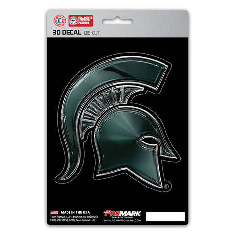 Michigan State Spartans 3D Die Cut Decal NEW!! 4 X 4 Window or Car! Flat Decal