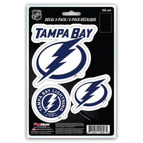 Tampa Bay Lightning Set of 3 Die Cut Decal Stickers NEW Free Shipping!