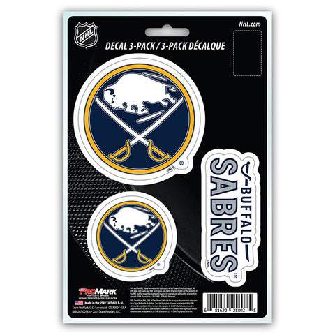 Buffalo Sabres Set of 3 Die Cut Decal Stickers NEW Free Shipping!