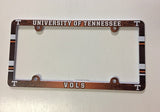 Tennessee Volunteers Full Color License Plate Cover Plastic