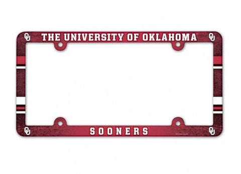 Oklahoma Sooners Full Color License Plate Cover Frame NEW!!