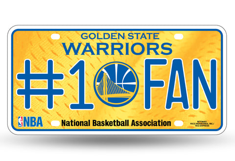 Golden State Warriors #1 Fan Aluminum License Plate NEW!!