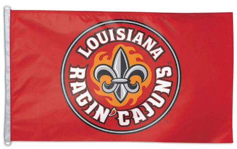 Louisiana Ragin Cajuns Red Banner Flag NEW! 3x5 Feet Free Shipping!