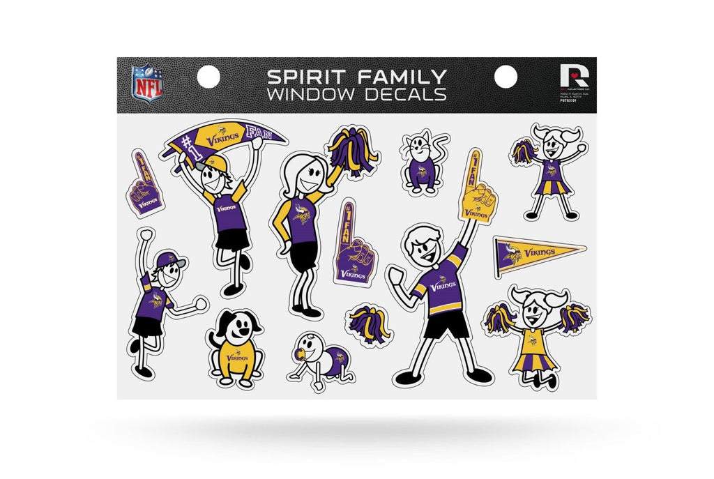 Minnesota Vikings Spirit Family Window Decals 8 X 5.5 NEW!! Car Window –  Hub City Sports