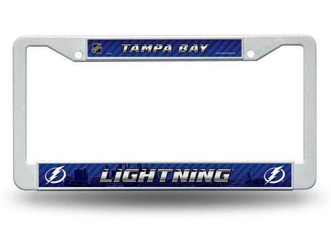 Tampa Bay Lightning White Plastic License Plate Frame NEW Free Shipping!