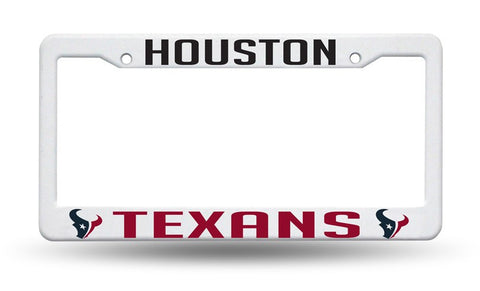 Houston Texans White Plastic License Plate Frame NEW Free Shipping!