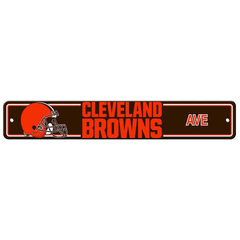 Cleveland Browns Street Sign NEW! 4" X 24" "Cleveland Browns Ave." Man Cave NFL