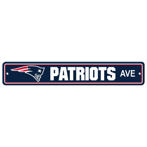 New England Patriots Street Sign NEW! 4" X 24" "Patriots Ave" NFL