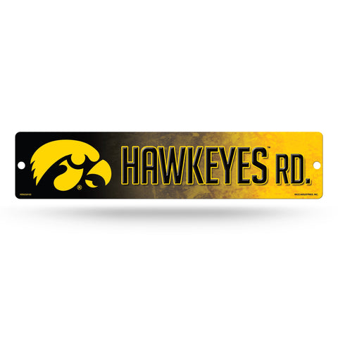Iowa Hawkeyes Street Sign NEW! 4"X16" "Hawkeyes Rd." Man Cave NCAA