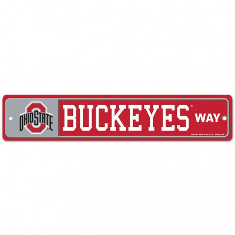 Ohio State Buckeyes Street Sign NEW! 4"X 19" "Buckeyes Way" Man Cave