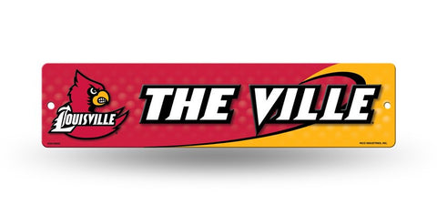 Louisville Cardinals Street Sign NEW! 4"X16" "The Ville" Man Cave NCAA