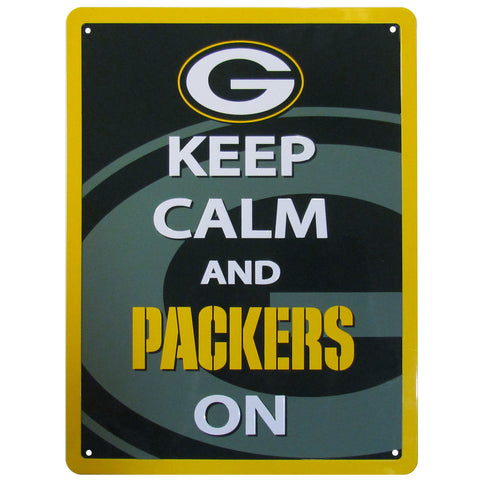 Green Bay Packers Keep Calm and Packers On Aluminum Sign NEW!!