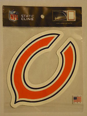 Chicago Bears Die Cut Static Cling Decal Sticker Reusable 4 X 6 NEW Car Window