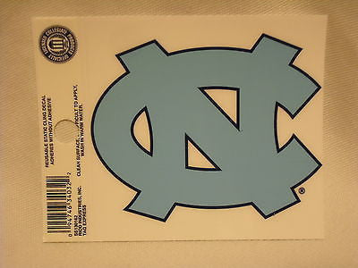 North Carolina Tar Heels Static Cling Sticker NEW!! Window or Car! NCAA