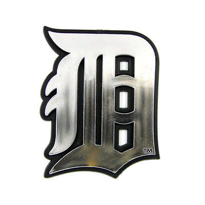 Detroit Tigers Logo 3D Chrome Auto Decal Sticker NEW!! Truck or Car!!