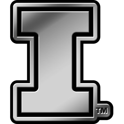 Illinois Fighting Illini Logo 3D Chrome Auto Emblem NEW!! Truck or Car! Rico NCAA