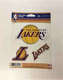Los Angeles Lakers Set of 3 Decals Stickers Triple Spirit Die Cut
