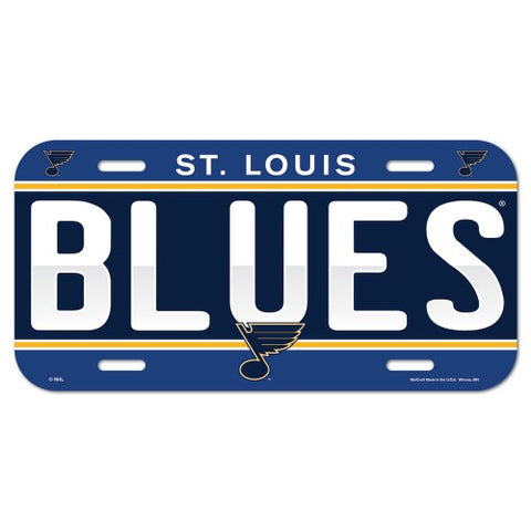 St. Louis Blues Logo Plastic License Plate NEW!! Free Ship 6x12 Inches