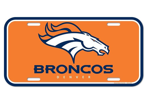 Denver Broncos Logo Plastic License Plate NEW!! Free Shipping