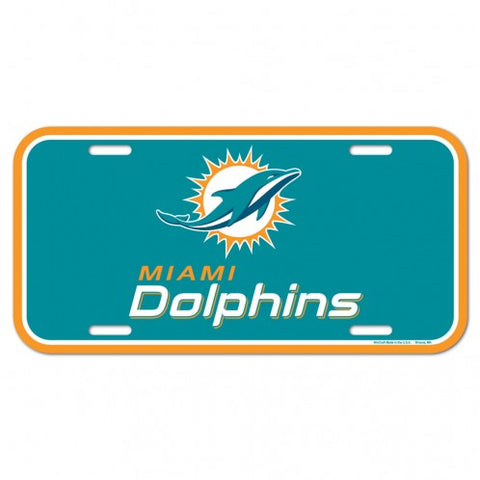 Miami Dolphins Logo Plastic License Plate NEW!! Free Shipping