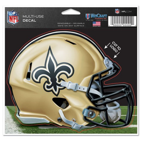 New Orleans Saints Helmet 5" x 4" Multi Use Die Cut Decal Window, Car or Laptop!
