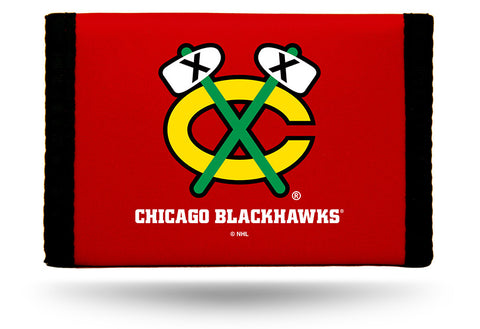 Chicago Blackhawks Nylon Trifold Wallet NEW! NHL