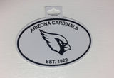 Arizona Cardinals Oval Decal Sticker NEW!! 3 x 5 Inches Free Shipping Black & White